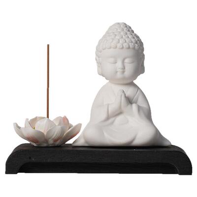 陶瓷线香插中式茶桌小如来装饰品