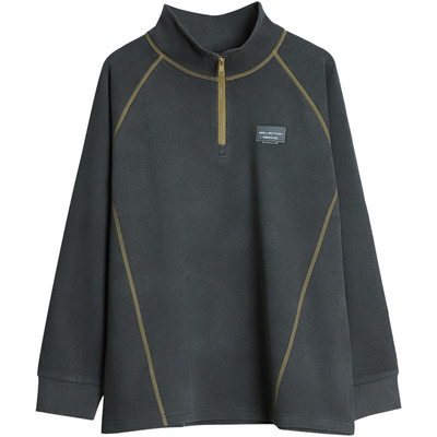 蘑菇兔胖男童薄绒打底衫秋冬款