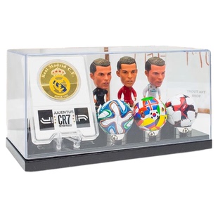 C罗周边生日礼物男生足球奖杯模型梅西内马尔手办公仔纪念品摆件