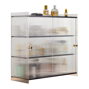 桌面收纳盒收纳柜茶具展示柜子餐具化妆品厨房储物柜水杯子置物架