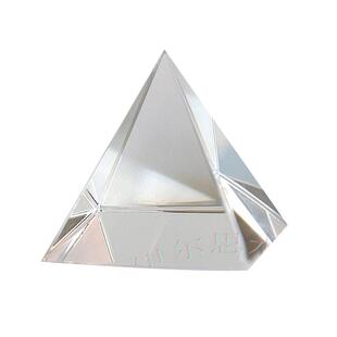 水晶金字塔 玻璃正四面体 三棱锥珠宝手机柜台摆件金字塔教学道具