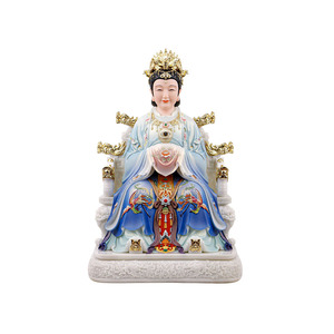 泰山老母眼光娘娘送子中式摆件
