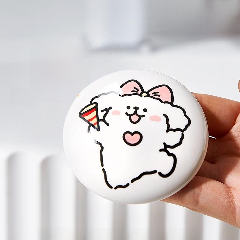 可爱小狗陶瓷洗脸盆漏水塞卫生间洗手池地漏下水器防臭按压弹跳芯