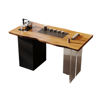 实木阳台茶桌烧水壶一体嵌入式