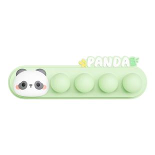卡通熊猫固线器桌面理线器手机耳机数据线充电器线收纳整理绕线器