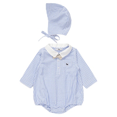 BLUEDOG小格纹领结三角衣