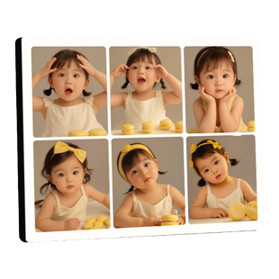六宫格定制相框儿童相片摆台洗照片打印做成宝宝水晶相册6格9多张