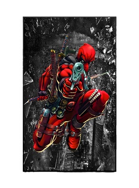 八九拾创艺死侍金刚狼挂画