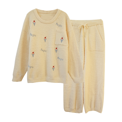 BIEN半边绒睡衣女生冬季甜美可爱公主风家居服可外穿加绒加厚学生