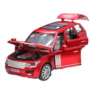 路虎揽胜汽车模型合金警车六开门金属铁车摆件儿童玩具礼物男孩