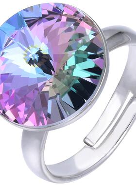 布兰琪奥地利水晶戒指圆形新年