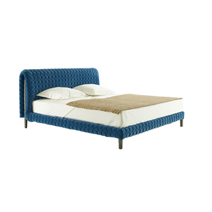 ligne roset写意空间Ruche床设计师主卧意式极简法式奶油风布艺床