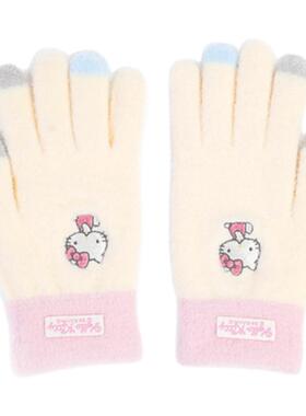 hellokitty猫保暖手套冬季骑行