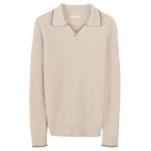 GOBI戈壁秋冬休闲翻领POLO领羊绒男士针织衫毛衣上衣打底衫MK200