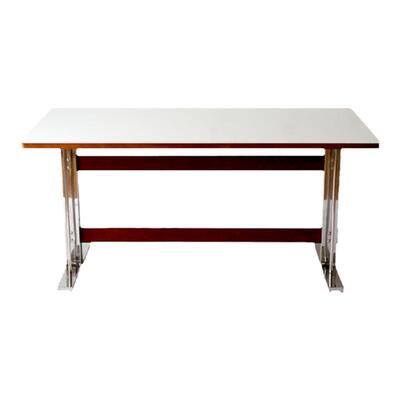 号角屋多功能岩板实木餐桌长方形