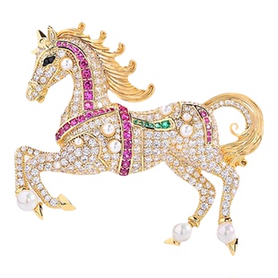 高端精致时尚小马胸针配大衣胸花女款2025新款本命年生肖马年配饰