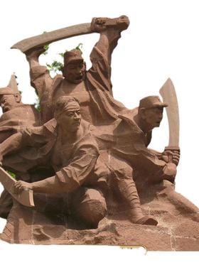 户外大型军人部队摆放园林景观