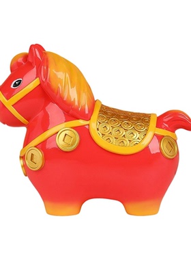 大马福福公仔摆件生肖马年吉祥物