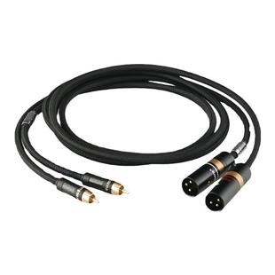 xangsane单晶铜xlr卡侬公母转双莲花rca音频线效果器调音台连接线