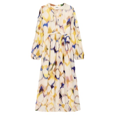 【2件8折】bash春季极光幻彩波西米亚度假风印花连衣裙1E25FLOR