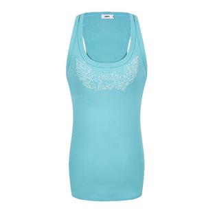 美式酷辣小吊带背心女烫钻湖蓝色jazz跳舞kpop上衣多巴胺y2k千禧