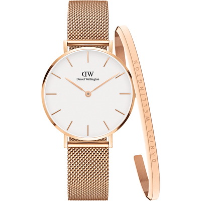 dw手表女流金表手镯套装32mm