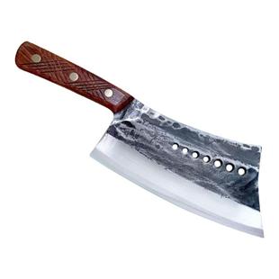 手工锻打七星斩骨刀砍骨炮弹钢制造传统砍大骨筒骨猪脚开边剁骨刀