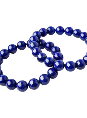 天然青金石手串啊富汗克莱因蓝