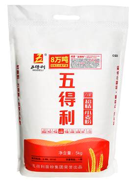 五得利六星超精中筋面粉10斤包邮