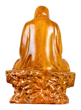 花梨木雕达摩祖师中式禅意摆件