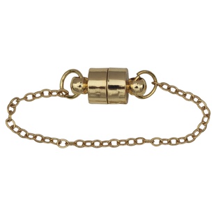 18K包金保色磁铁扣安全链仿掉落收尾连接扣手工手链首饰配件