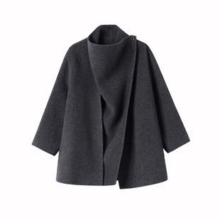 简约row风羊毛大衣！sofa羊毛骆驼绒时髦设计感简约外套女
