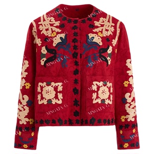 曼加塔【开元虹运】棉质新中式风秋冬百搭外套5091055