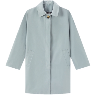 菲妮迪小个子风衣2026春季新款时尚宽松休闲中长款流行爆款外套女