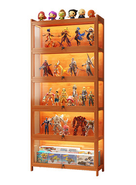 手办展示柜透明带灯痛柜展示盒