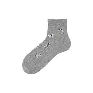 Tabio狗狗印花袜子男秋冬高弹透气运动百搭潮袜中筒袜设计感男袜