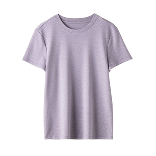 人手多色 糯米基础丝麻T亚麻莱赛尔短袖T简约合体上衣春夏新品