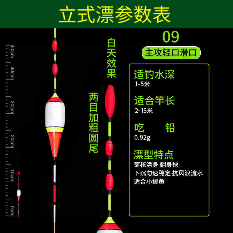 野钓鲫鱼立式浮漂朝天钩线组套装高灵敏无需调漂挂饵即钓草洞长杆