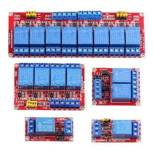 绿深 1 2 4 8路5V9V12V24V继电器模块带光耦隔离支持高低电平触发
