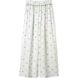 思莉太太女士睡裤竹纤维纱布春秋款宽松柔软防蚊裤子家居裤长裤