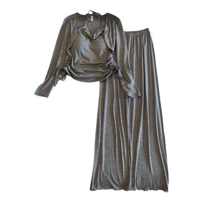 纯欲风绑带长袖长裤睡衣套装