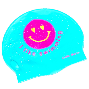 韩国ciellemarin喜马林笑脸硅胶防水护耳男女成人标准版笑脸泳帽