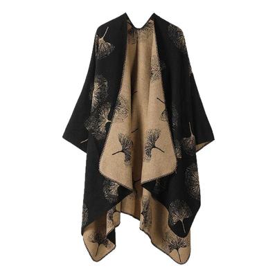新中式银杏叶外搭披肩保暖披肩