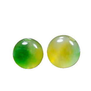 高冰黄绿玉髓散珠子半成品DIY水晶饰品手工手链串珠配件编制项链