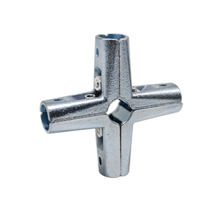 6分镀锌钢管夹片式接头免焊接25mm圆管连接件护栏大棚暖房紧固件