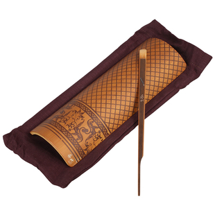 中国台湾省竹艺家翁明川（竹翁）之子翁伟翔手作竹雕茶道组茶荷组