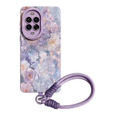 适用【nova15】！花丛手绳硅胶壳