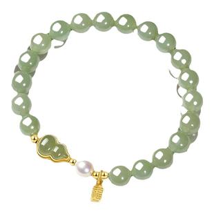 静风格STYLEJING天然和田玉手串女款晴水葫芦玉手链轻奢小众礼物