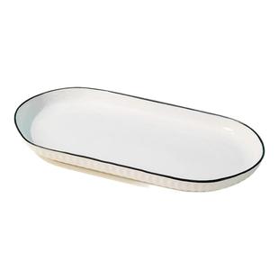 碟子北欧风陶瓷家用1只创意网红长方形2025新款烤鱼盘大号9.9元