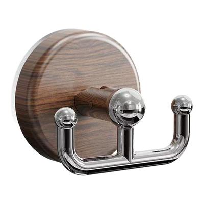 木纹吸盘挂钩免打孔强力承重粘钩